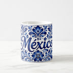 Taza 325 ml - "Mexico Estilo Talavera Azul Colibries"