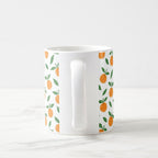 Taza Cerámica Mandarinas Ilustradas Otoño México - 325 ml