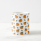Taza Mandarinas Ilustración Minimalista Garabato Temporada - 325ml