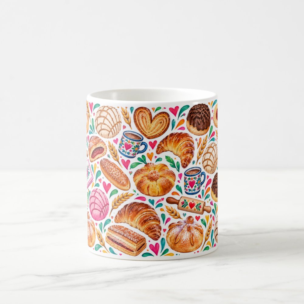 Taza 325 ml - "Pan Dulce Mexicano: El Festín de la Mañana"