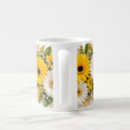 Taza Flores Amarillas 21 de Septiembre Gerberas Realistas -325 ml
