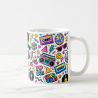 Taza 325 ml - "Good Vibes: Neón de los 80s"
