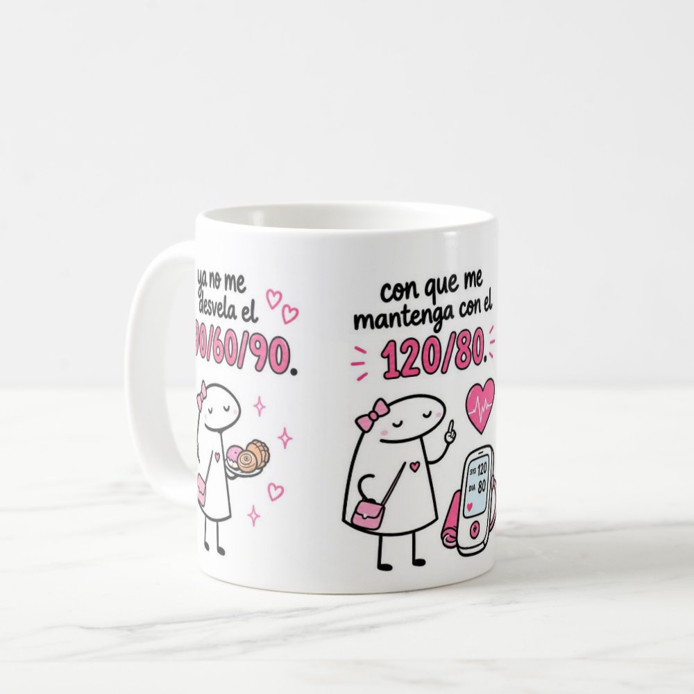 Taza Divertida "Ya No Me Desvela El 90/60/90" - 325 ml