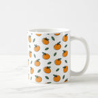 Taza Mandarinas Ilustración Minimalista Garabato Temporada - 325ml