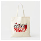 Bolsa tote "The Snoopy Things" con diseño parodia de Stranger Things - 35x40 cm