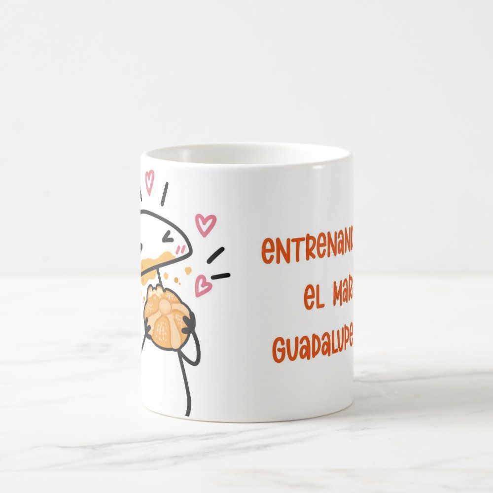 Taza "Entrenando para el Maratón Guadalupe-Reyes" Pan de Muerto 325 ml