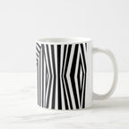 Taza Rayas Blanco y Negro Estilo Beetlejuice Halloween 325ml