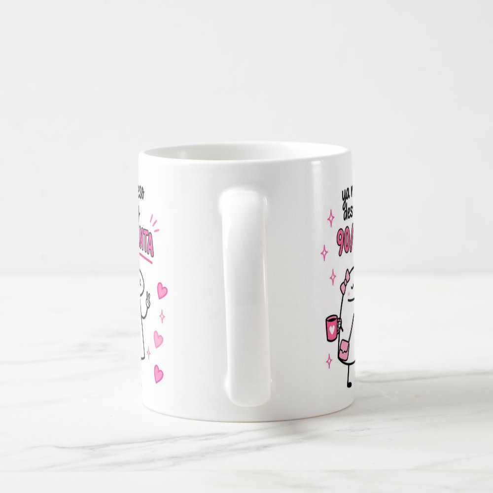 Taza Divertida "Ya No Me Desvela El 90/60/90" - 325 ml