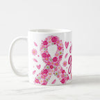 Taza Lazo Floral Octubre Rosa Frase Motivadora - 325ml