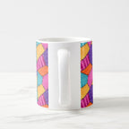 Taza Patrón Retazos Costuras Halloween Cerámica 325ml