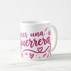 Taza Lazo Floral Octubre Rosa Frase Motivadora - 325ml