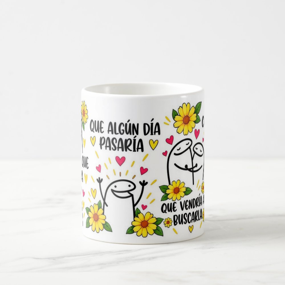 Taza de Pareja Flork 21 de Septiembre Amor y Girasoles - 325 ml