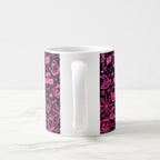 Taza Halloween Neón Rosa Patrón Espeluznante Cerámica - 325ml