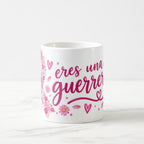 Taza Lazo Floral Octubre Rosa Frase Motivadora - 325ml