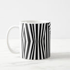 Taza Rayas Blanco y Negro Estilo Beetlejuice Halloween 325ml
