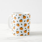 Taza Mandarinas Ilustración Minimalista Garabato Temporada - 325ml