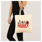 Bolsa tote "The Snoopy Things" con diseño parodia de Stranger Things - 35x40 cm