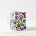 Taza 325 ml - "Good Vibes: Neón de los 80s"
