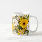 Taza Flores Amarillas 21 de Septiembre Gerberas Realistas -325 ml
