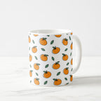 Taza Mandarinas Ilustración Minimalista Garabato Temporada - 325ml