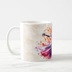 Taza Catrina Danzante Acuarela Día de Muertos Cerámica - 325ml
